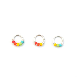 Rainbow Septum Ring - Septum, Rook, Daith, Helix