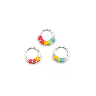 Rainbow Septum Ring - Septum, Rook, Daith, Helix