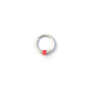 Bright Colour Bead Hoop - Septum, Rook, Daith, Helix