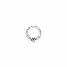 Load image into Gallery viewer, Rose and Leaf Flower Septum Ring - Rook, Daith, Helix
