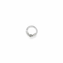 Load image into Gallery viewer, Rose and Leaf Flower Septum Ring - Rook, Daith, Helix