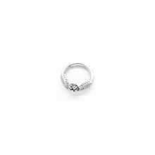Load image into Gallery viewer, Rose and Leaf Flower Septum Ring - Rook, Daith, Helix