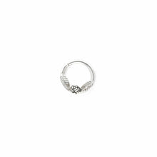Load image into Gallery viewer, Rose and Leaf Flower Septum Ring - Rook, Daith, Helix
