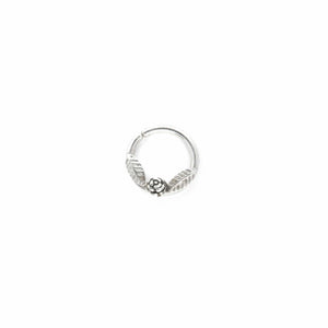 Rose and Leaf Flower Septum Ring - Rook, Daith, Helix