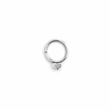Load image into Gallery viewer, Silver Heart Septum Ring