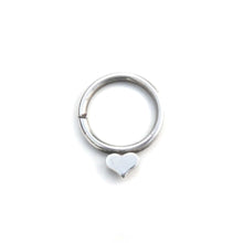 Load image into Gallery viewer, Silver Heart Septum Ring