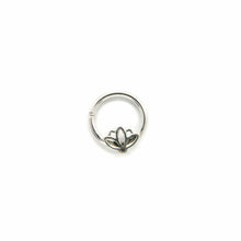 Load image into Gallery viewer, Silver Lotus Septum Ring - Daith, Rook, Helix
