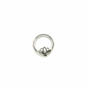 Silver Lotus Septum Ring - Daith, Rook, Helix