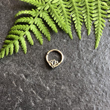 Load image into Gallery viewer, Silver Lotus Septum Ring - Daith, Rook, Helix