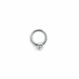 Silver Skull Septum  - Rook, Helix, Daith