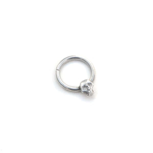 Silver Skull Septum  - Rook, Helix, Daith