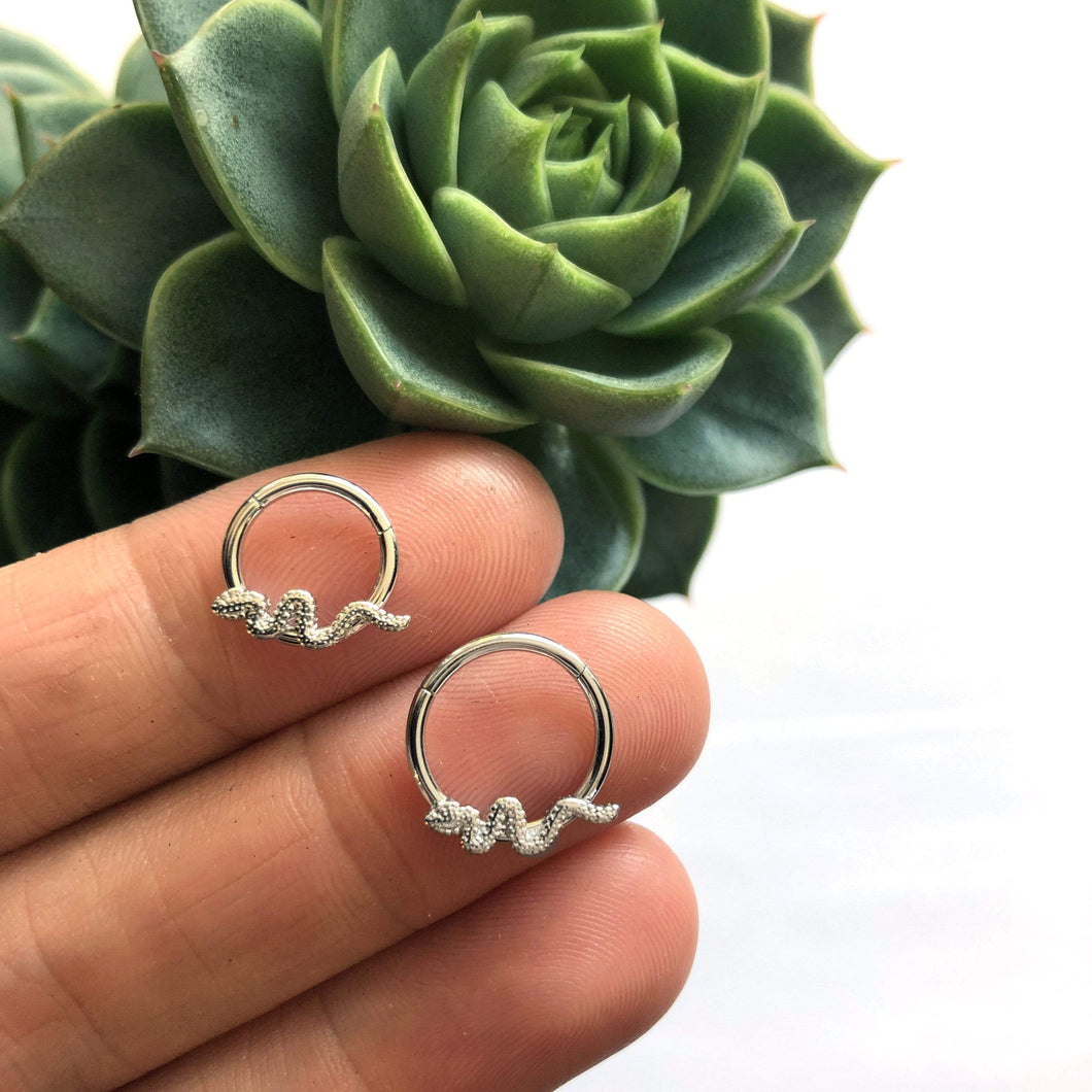 Snake Septum Clicker - Daith, Rook, Helix