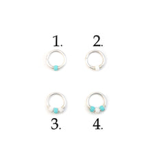 Load image into Gallery viewer, Turquoise and White Bead hoop - Septum, Rook, Daith