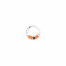 Load image into Gallery viewer, Orange &amp; Black Cartilage Earring - Ear Piercing Hoop, Nose Ring