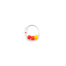Load image into Gallery viewer, Rainbow Beaded Hoop Earrings - Ear, Nose Ring, Cartilage Hoop