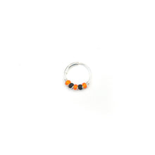 Load image into Gallery viewer, Orange &amp; Black Cartilage Earring - Ear Piercing Hoop, Nose Ring