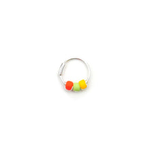 Load image into Gallery viewer, Rainbow Beaded Hoop Earrings - Ear, Nose Ring, Cartilage Hoop