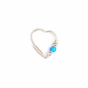 Opal Heart Earring - Ear, Cartilage