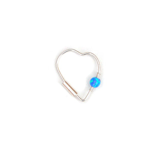 Opal Heart Earring - Ear, Cartilage