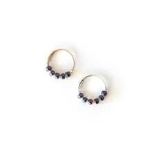 Load image into Gallery viewer, Silver Cartilage Hoop Earrings Huggie Earrings Iridescent Cartilage Hoop for Ear Piercing, Nose Nose Piercing, or Helix Piercing MidwinterHollow