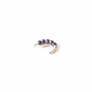 Silver Cartilage Hoop Earrings Huggie Earrings Iridescent Cartilage Hoop for Ear Piercing, Nose Nose Piercing, or Helix Piercing MidwinterHollow
