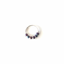 Load image into Gallery viewer, Silver Cartilage Hoop Earrings Huggie Earrings Iridescent Cartilage Hoop for Ear Piercing, Nose Nose Piercing, or Helix Piercing MidwinterHollow