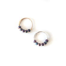Load image into Gallery viewer, Silver Cartilage Hoop Earrings Huggie Earrings Iridescent Cartilage Hoop for Ear Piercing, Nose Nose Piercing, or Helix Piercing MidwinterHollow