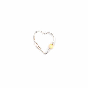 Opal Heart Earring - Ear, Cartilage
