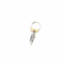 Load image into Gallery viewer, Opal Feather Earrings - Cartilage Hoop, Dangle Earring