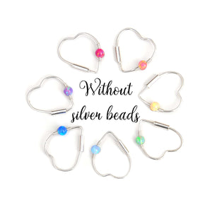 Opal Heart Earring - Ear, Cartilage