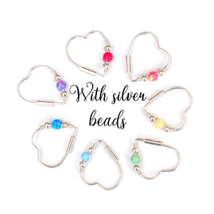 Opal Heart Earring - Ear, Cartilage