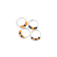 Load image into Gallery viewer, Orange &amp; Black Cartilage Earring - Ear Piercing Hoop, Nose Ring