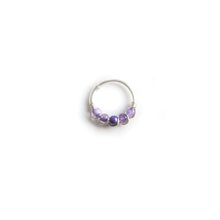 Load image into Gallery viewer, Silver Cartilage Hoop Earrings Huggie Earrings Purple Helix Earring for Ear Piercing, Nose Piercing, or Cartilage Piercing MidwinterHollow