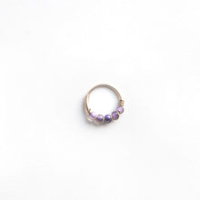 Load image into Gallery viewer, Silver Cartilage Hoop Earrings Huggie Earrings Purple Helix Earring for Ear Piercing, Nose Piercing, or Cartilage Piercing MidwinterHollow
