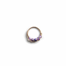 Load image into Gallery viewer, Silver Cartilage Hoop Earrings Huggie Earrings Purple Helix Earring for Ear Piercing, Nose Piercing, or Cartilage Piercing MidwinterHollow