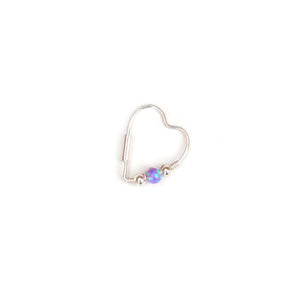 Opal Heart Earring - Ear, Cartilage