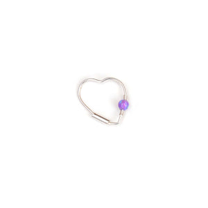 Opal Heart Earring - Ear, Cartilage