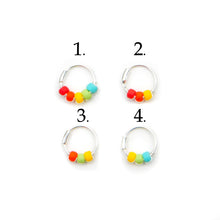 Load image into Gallery viewer, Rainbow Beaded Hoop Earrings - Ear, Nose Ring, Cartilage Hoop