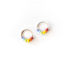 Load image into Gallery viewer, Silver Cartilage Hoop Earrings Huggie Earrings Rainbow Cartilage Huggie Earring for Ear Piercing, Nose Piercing, or Cartilage Piercing MidwinterHollow