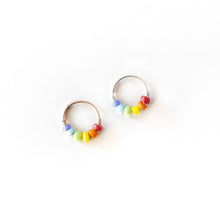 Load image into Gallery viewer, Silver Cartilage Hoop Earrings Huggie Earrings Rainbow Cartilage Huggie Earring for Ear Piercing, Nose Piercing, or Cartilage Piercing MidwinterHollow