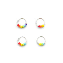 Load image into Gallery viewer, Rainbow Hoop Earrings - Ear, Cartilage Hoop, Nose Ring