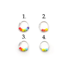 Load image into Gallery viewer, Rainbow Hoop Earrings - Ear, Cartilage Hoop, Nose Ring