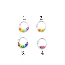 Load image into Gallery viewer, Rainbow Silver Earring - Nose Ring, Cartilage Hoop