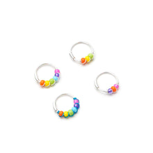 Load image into Gallery viewer, Rainbow Silver Earring - Nose Ring, Cartilage Hoop