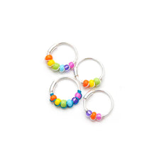 Load image into Gallery viewer, Rainbow Silver Earring - Nose Ring, Cartilage Hoop
