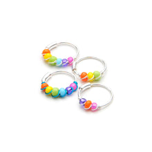 Load image into Gallery viewer, Rainbow Silver Earring - Nose Ring, Cartilage Hoop