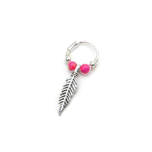 Load image into Gallery viewer, Opal Feather Earrings - Cartilage Hoop, Dangle Earring