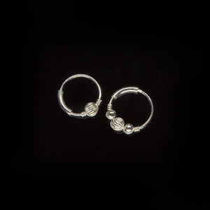 Silver Huggie Hoop Earrings - Cartilage Hoop, Earrings,