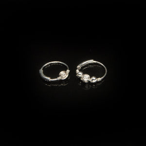 Silver Huggie Hoop Earrings - Cartilage Hoop, Earrings,
