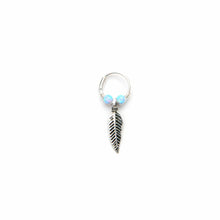 Load image into Gallery viewer, Opal Feather Earrings - Cartilage Hoop, Dangle Earring